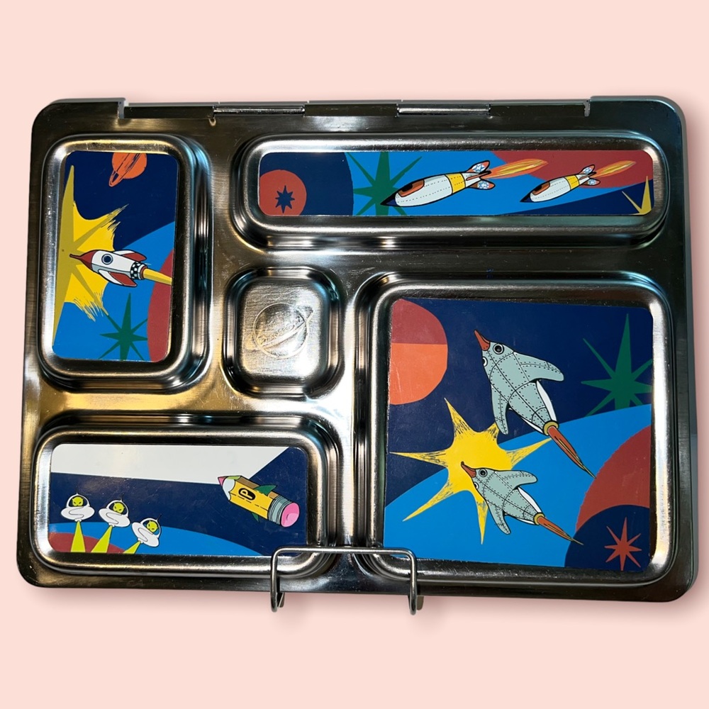 SOLD Planetbox Rover W Space Ships Magnets Stainless Steel Lunch Box